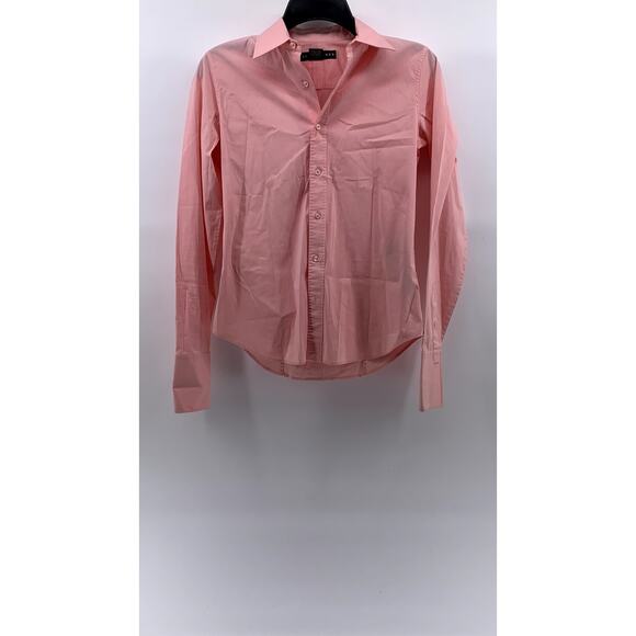 RALPH LAUREN Women's Vintage Pink Regular-Fit Button-Up Long Sleeve Top SZ 4 - Picture 1 of 14